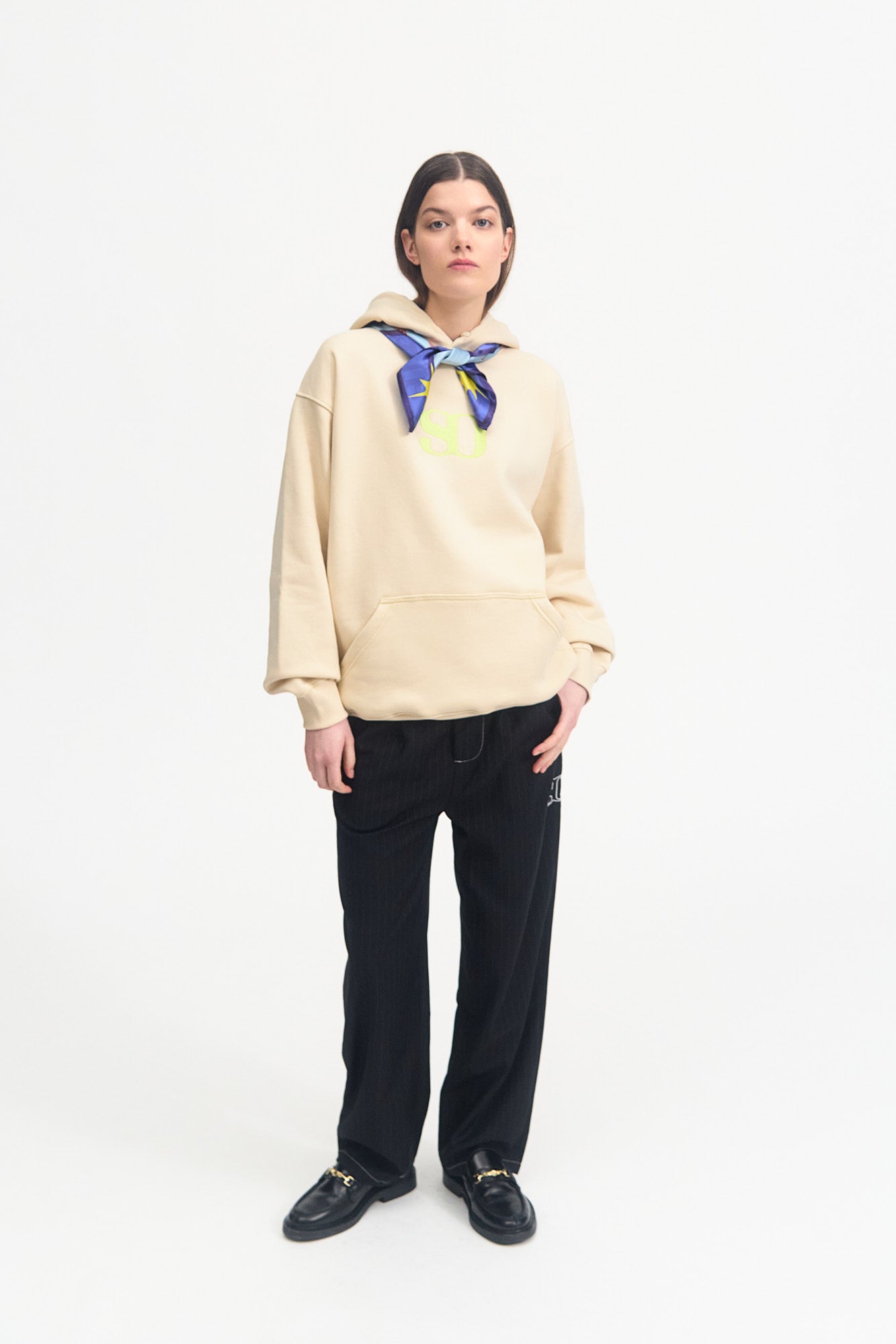 LIME MONOGRAM HOODED